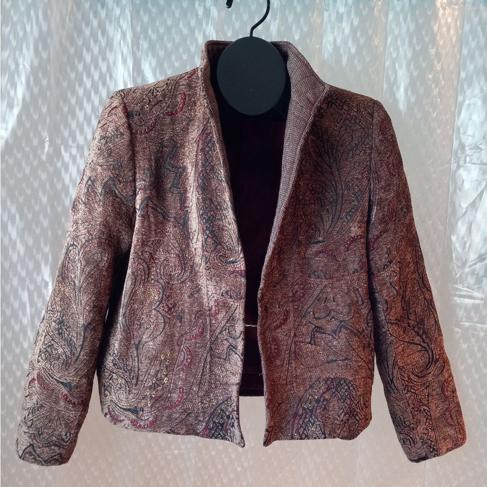 Harve Bernard Textured Blazer Autum Colorful Size 8P